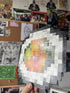 Pixel Salmon Sushi Painting