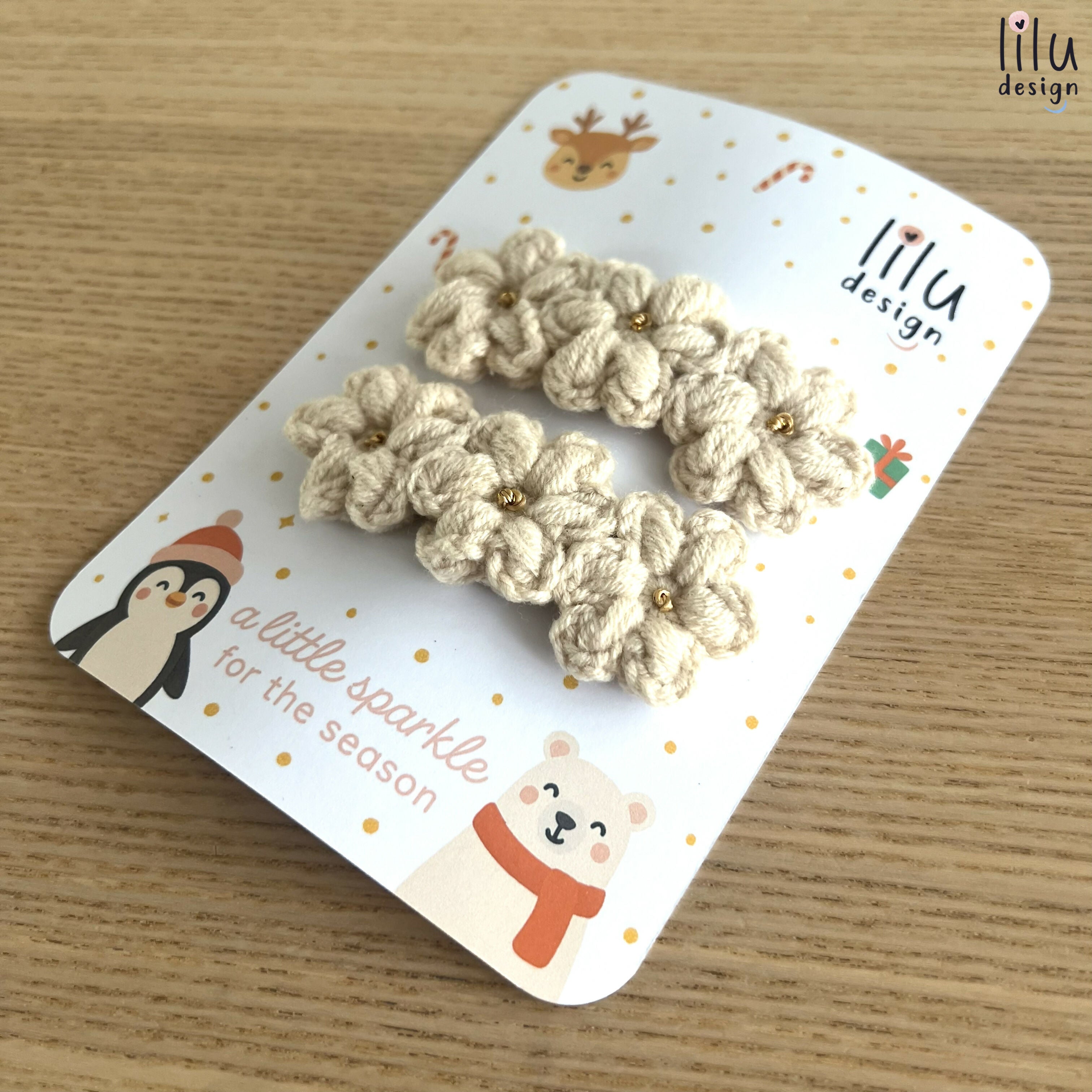 FESTIVE Hair Clip Set - Three Flowers