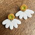 Flower Dangle Earrings – Polymer Clay Textured Earrings, Dainty Earrings, Handmade Clay Jewellery