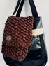 MID REGULAR LENGTH , PREMIUM CHENILLE - COSY LUX VELVET CHUNKY SCARF - CACAO COLOUR