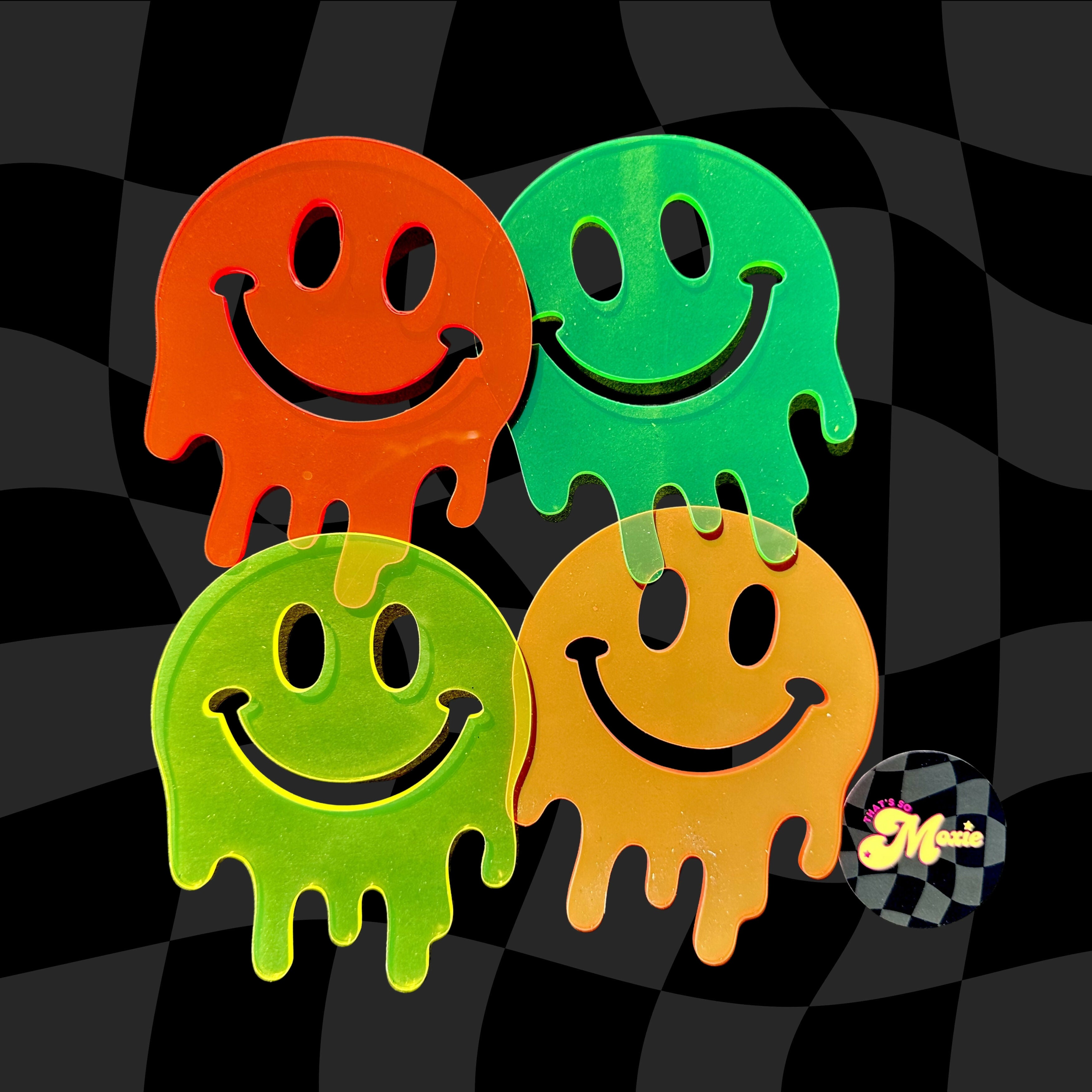 Neon Coaster Set - Acrylic Coasters (Set of 4)