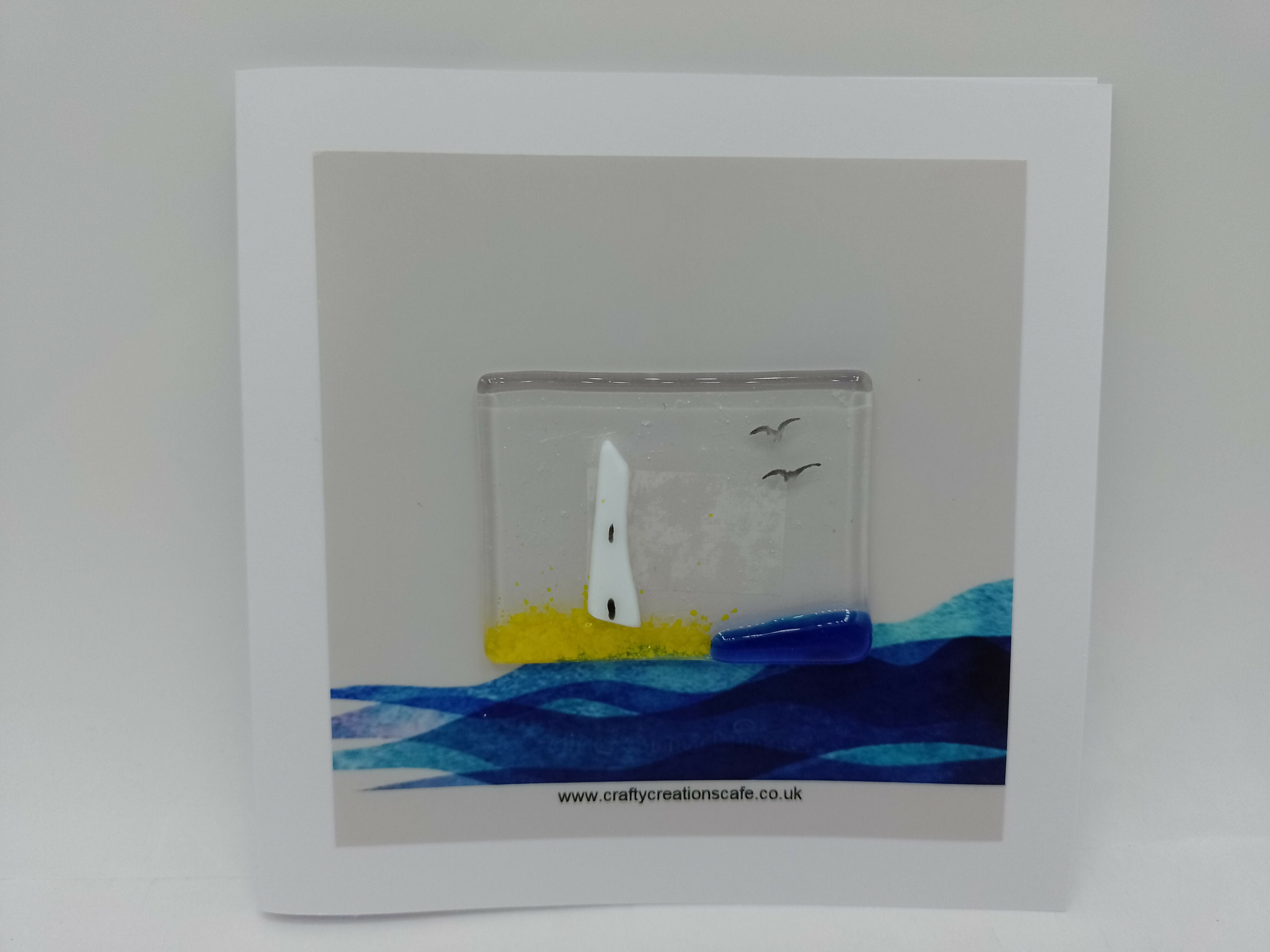 Fused glass card