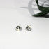 White and Black Geometric Studs - Handmade Polymer Clay - Polly Plant