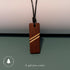 Diagonal Harmony – Natural Wood Pendant Necklace