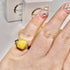 BUMBLEBEE JASPER SQUARE RING SIZE M
