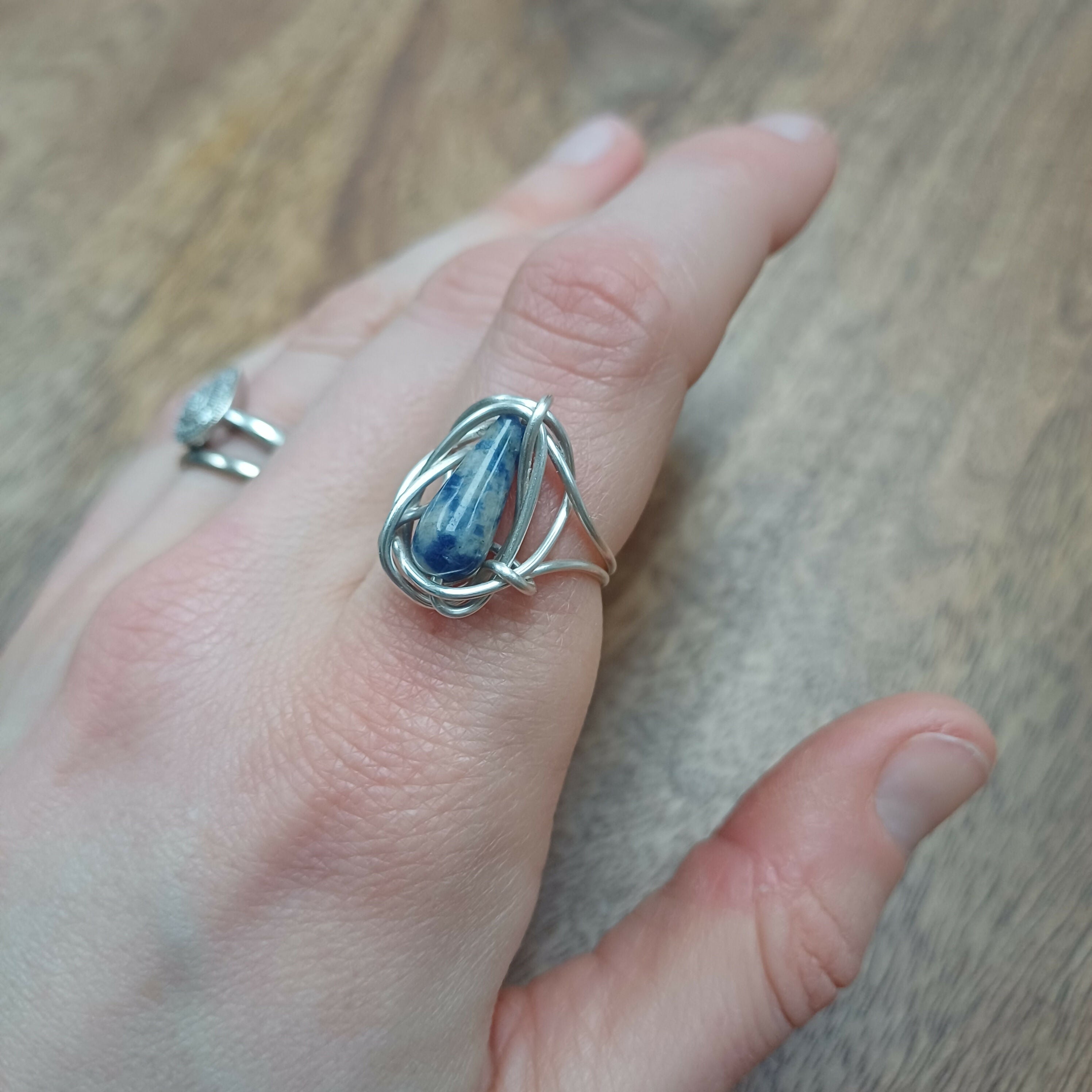 Sodalite Wire Wrapped Adjustable