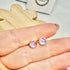 PINK MOONSTONE STUD EARRINGS
