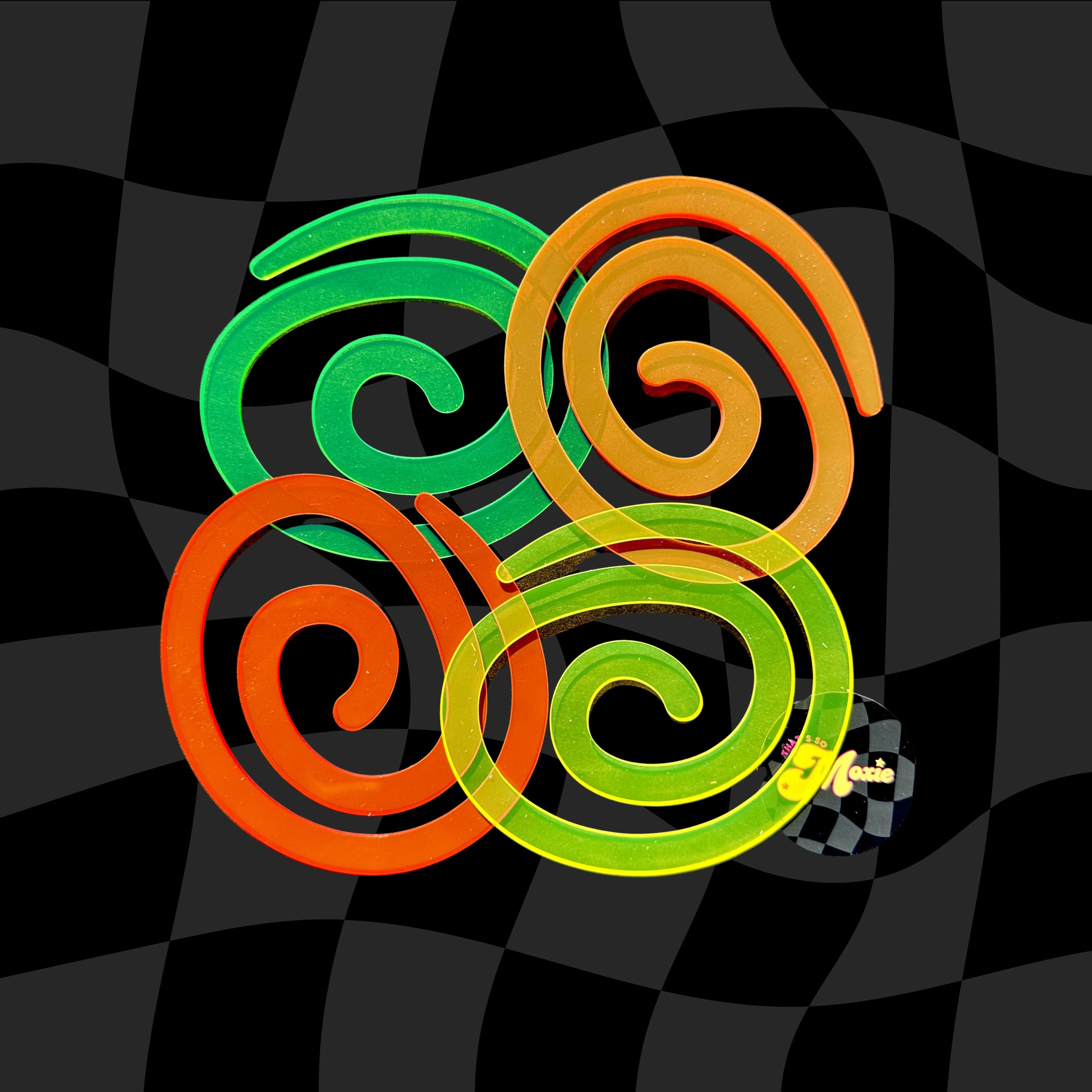 Neon Coaster Set - Acrylic Coasters (Set of 4)