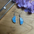 Stunning Turquoise Solar Quartz Slice Earrings