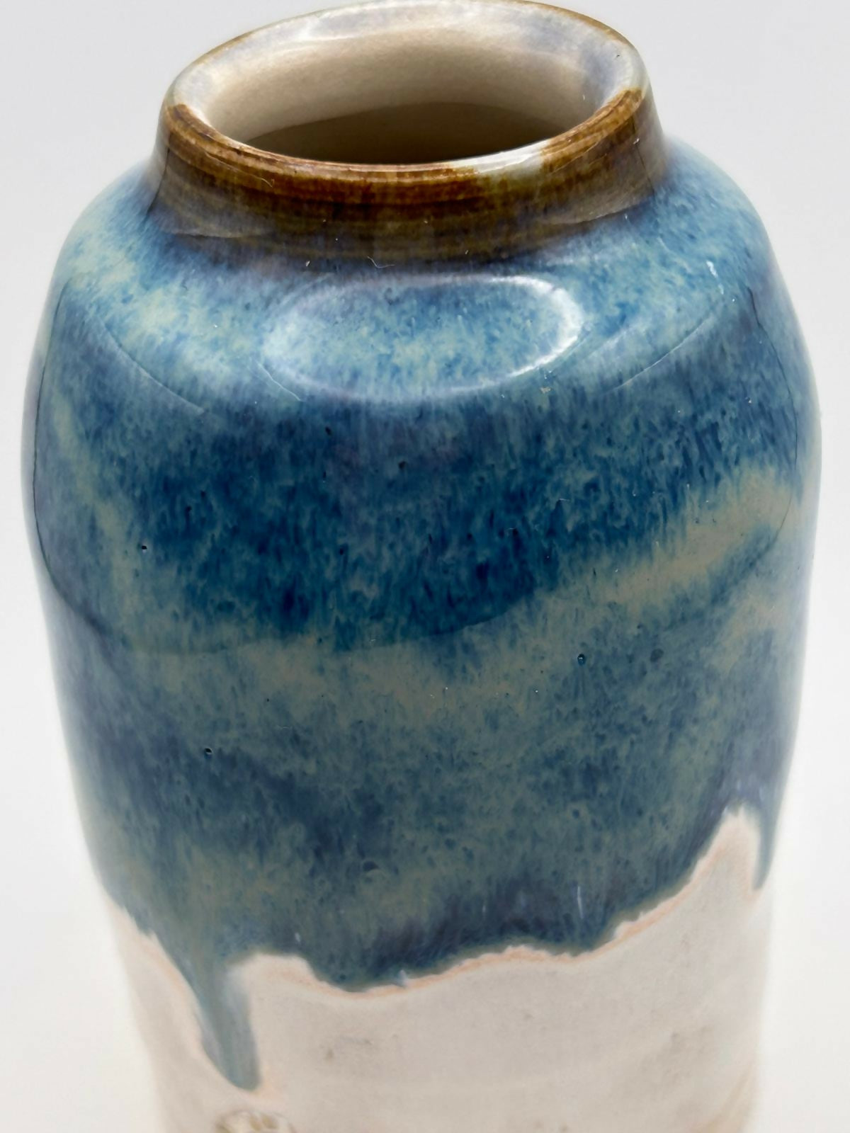 Blue Hand Thrown Reed Diffuser Bottle/Bud Vase