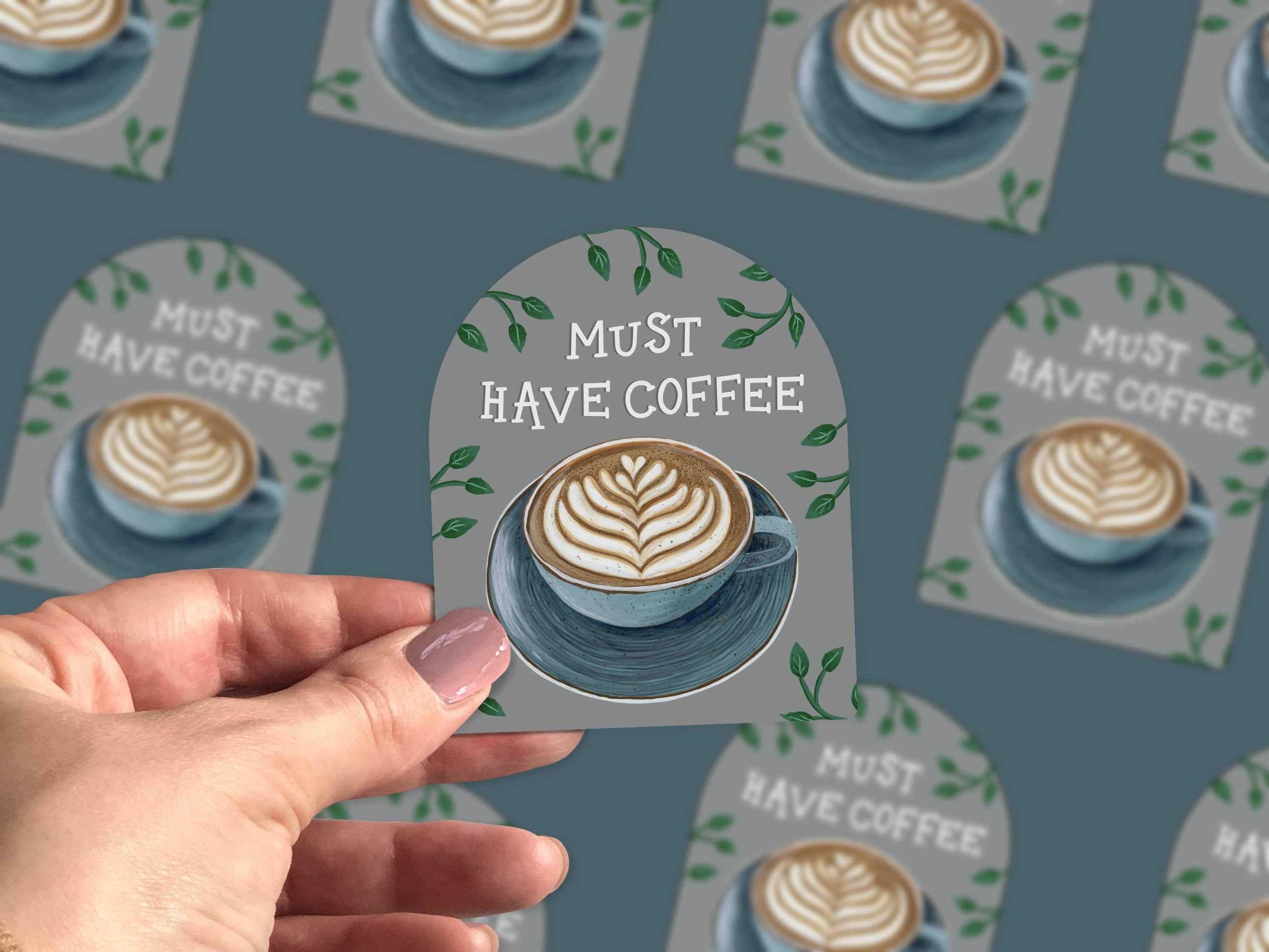 Coffee Stickers - Die Cut Stickers Pack of 3