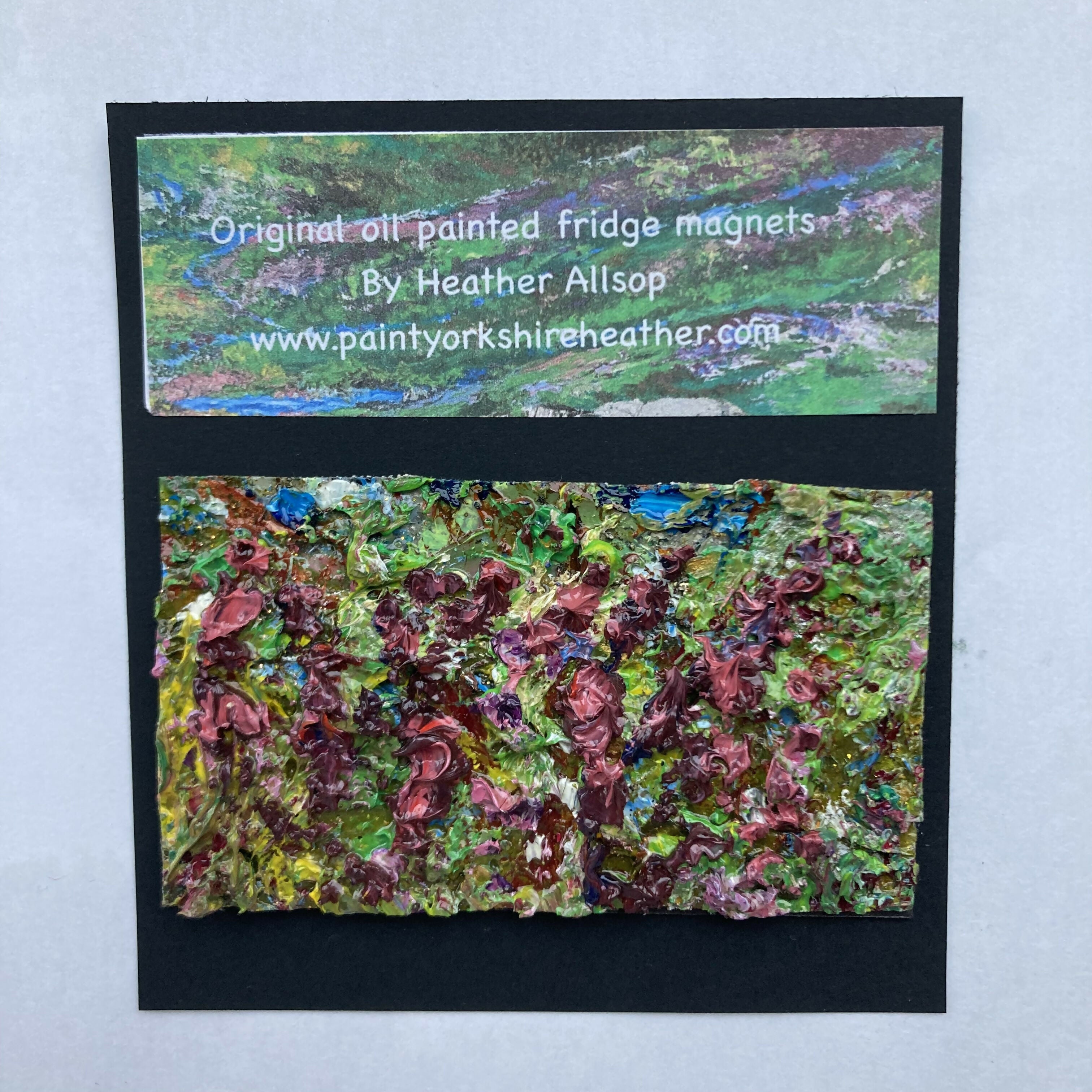 Heather Oil Painting Mini Canvas Fridge Magnet