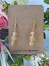 Calcite Wire Wrapped Crystal Bead Earrings