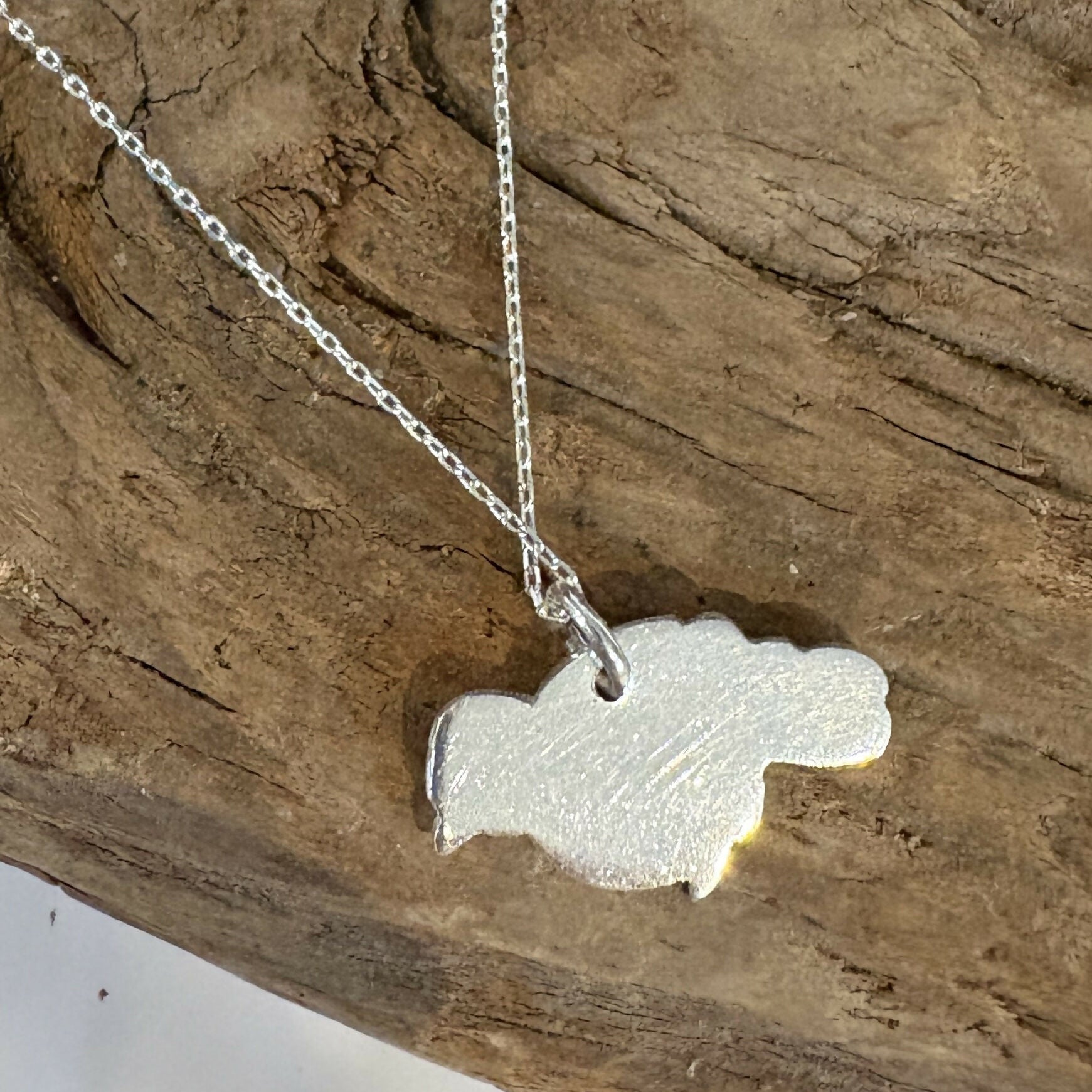 Sterling Silver Small Sitting Pendant Necklace