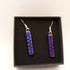 Purple and Pink Spots on Black Earrings