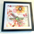 Florals & Dragonfly Mixed Media Framed Artwork