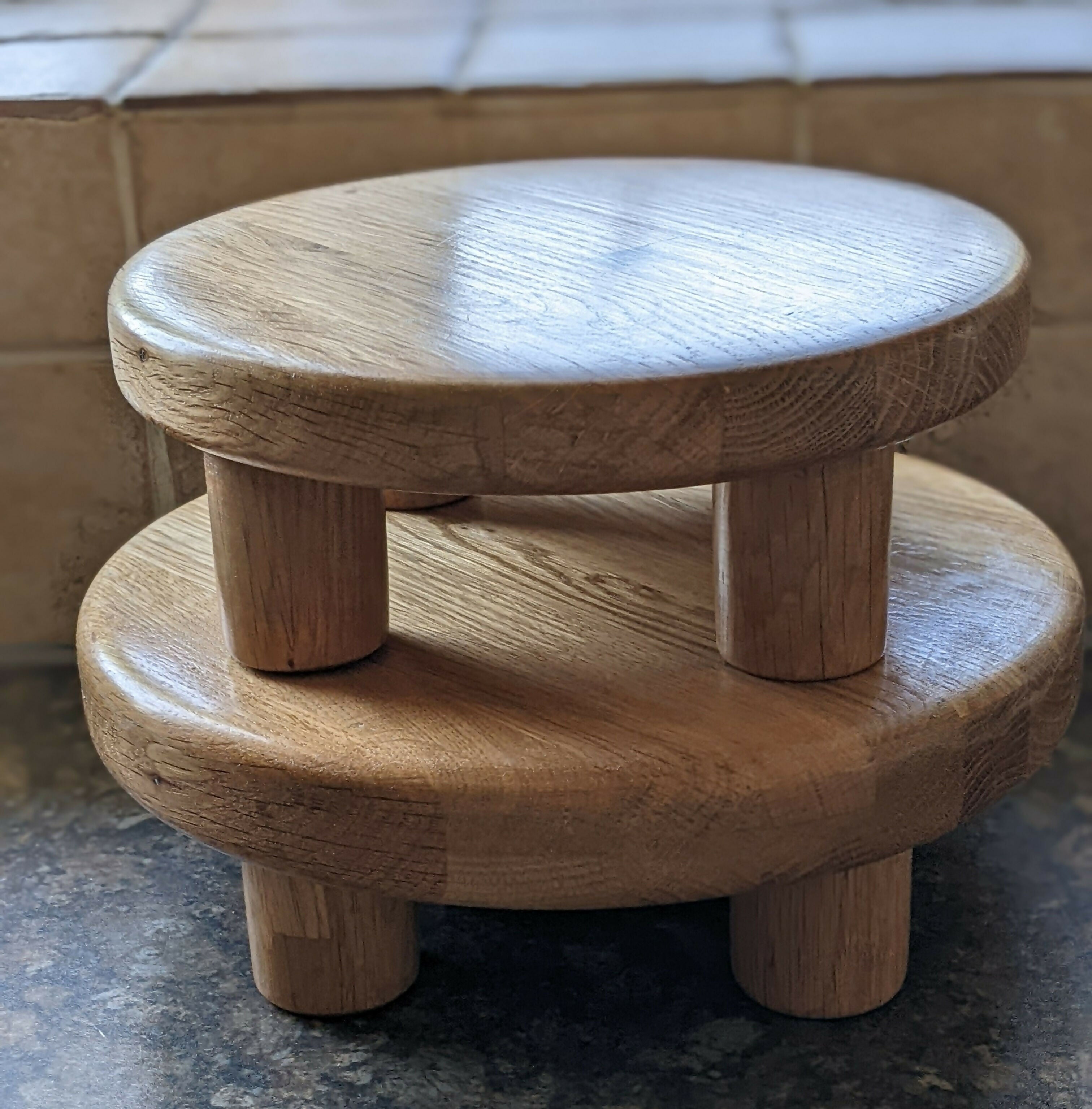 Large Handmade Raised Wooden Display Stand