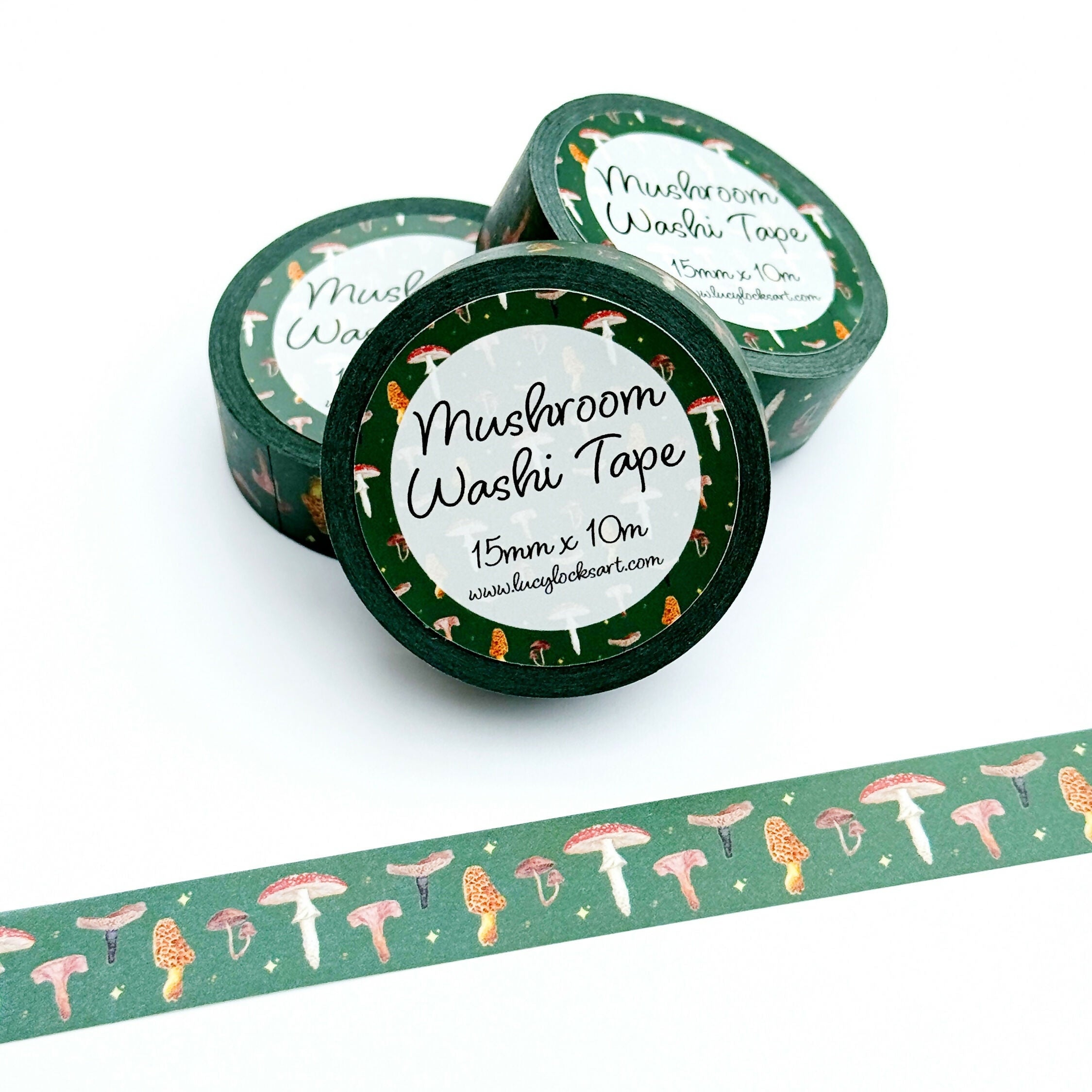 Green Mushroom Washi Tape