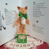 Miniature Cat On Vintage Block Ornament