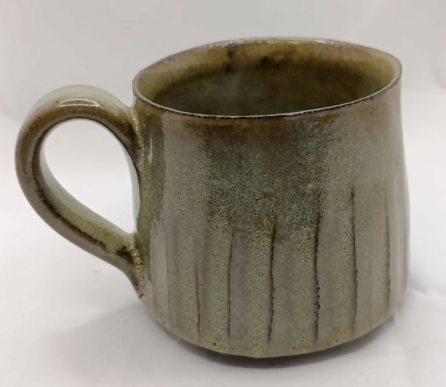 Brown Wheel Thrown Mug