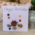 Happy Birthday Crocheted card with Hedgehog
