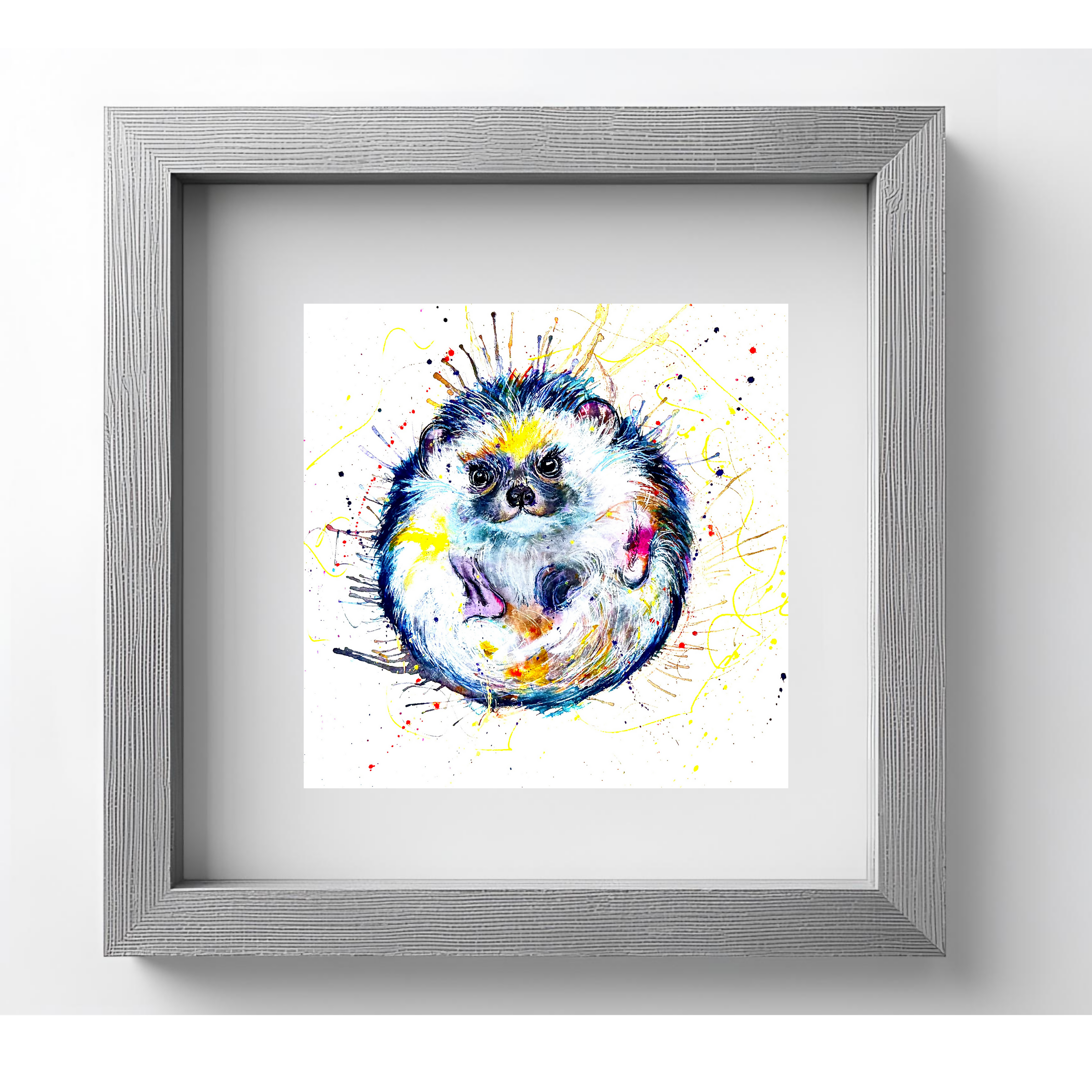 FINE ART PRINT OF BABY HEDGEHOG, PART OF THE 'LITTLE MINI TREASURE' ART COLLECTION