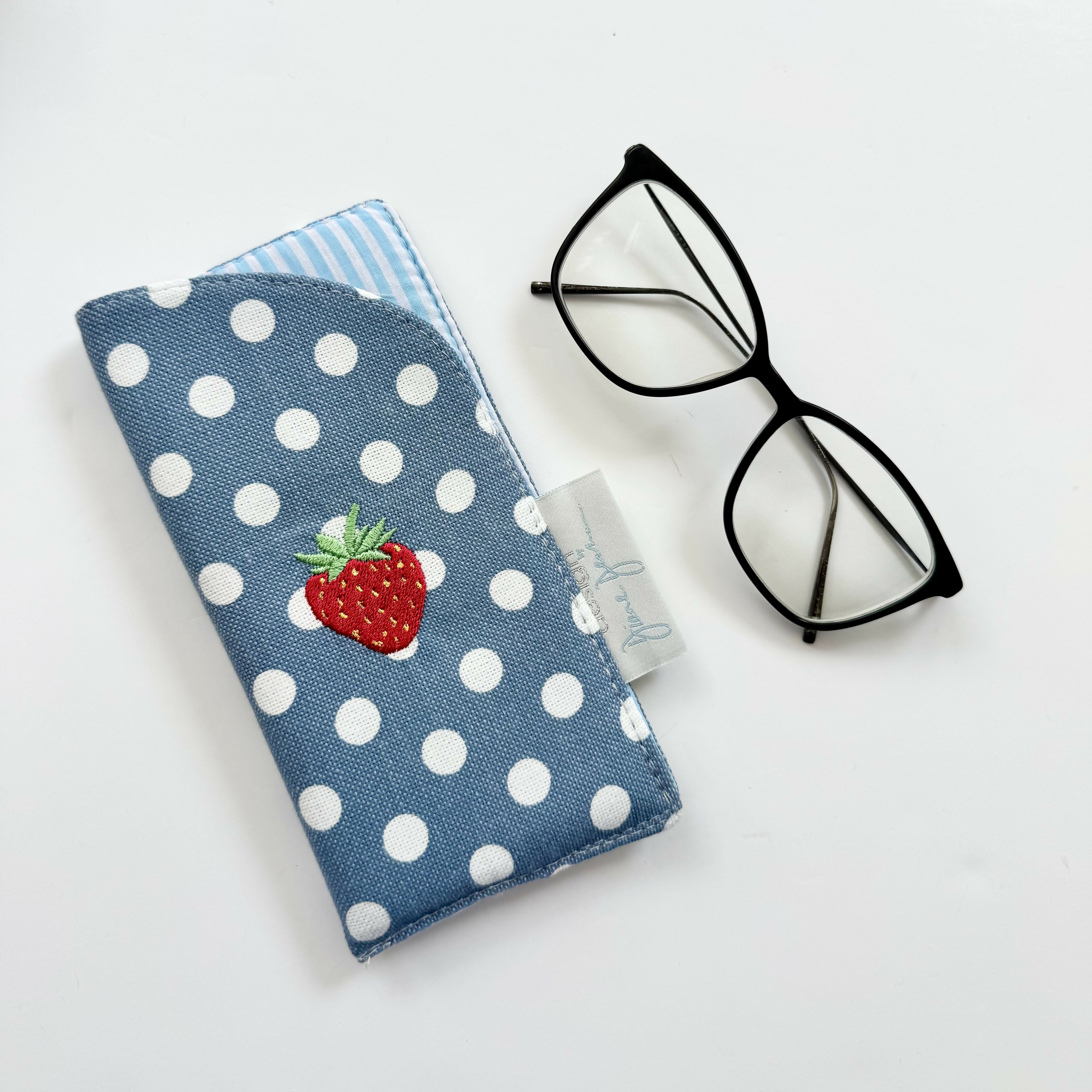 Embroidered Large Slip In Glasses Case