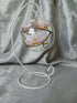 Hand painted Glass Candle Holder with flowers..