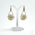Sculpted Flower Drop Earrings with Gold Hook in Ivory