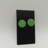 Green Enamel Circle Stud Earrings