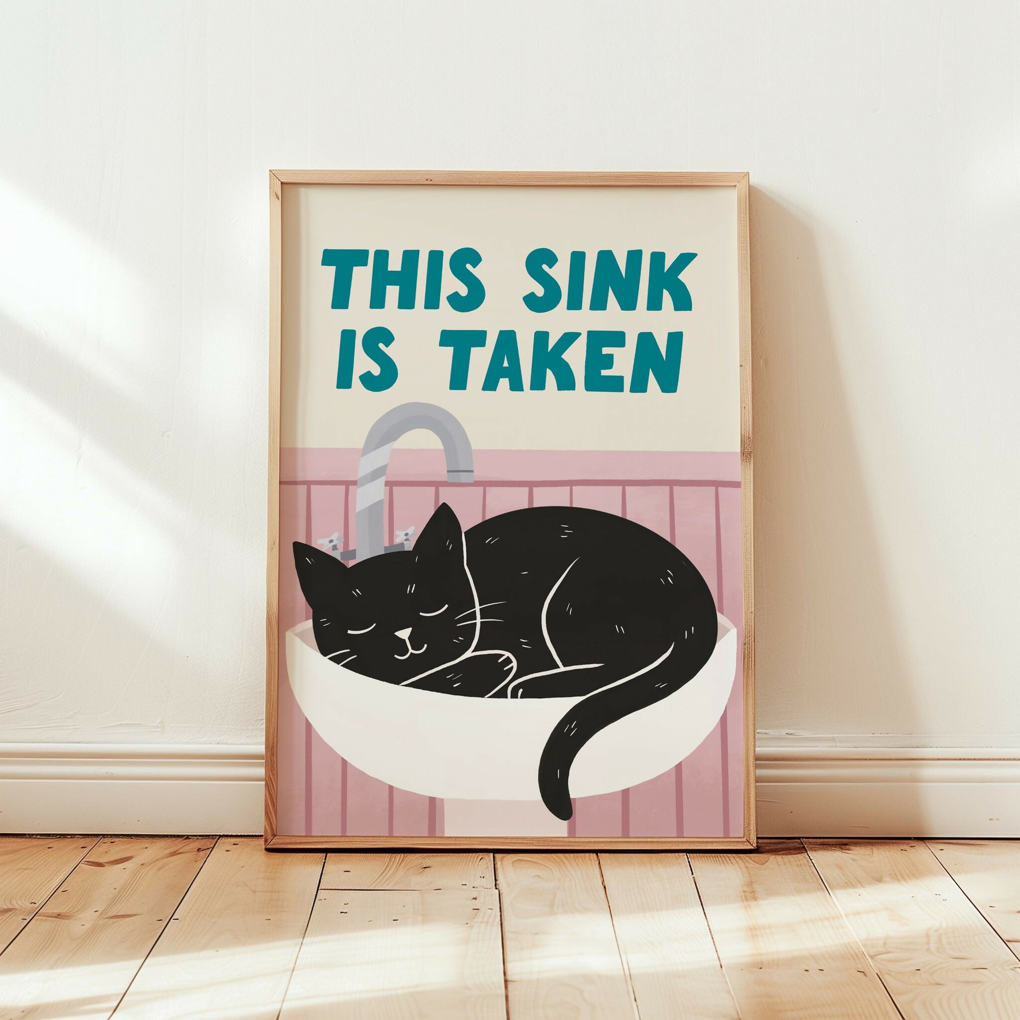This Sink is Taken Cat Print