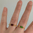SIZE SMALL Glass Bead Gold Plated Wire Rings in an Array of Colours