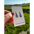 Silver Dangle Earrings: Handmade Marbled Effect Jewellery with Gold Leaf