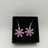 Light Purple Enamel Flower Earrings