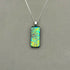 Rainbow Flower Dichroic Glass Necklace and Earrings Set - Sterling Silver, Handmade by Jade Tapson Glass.