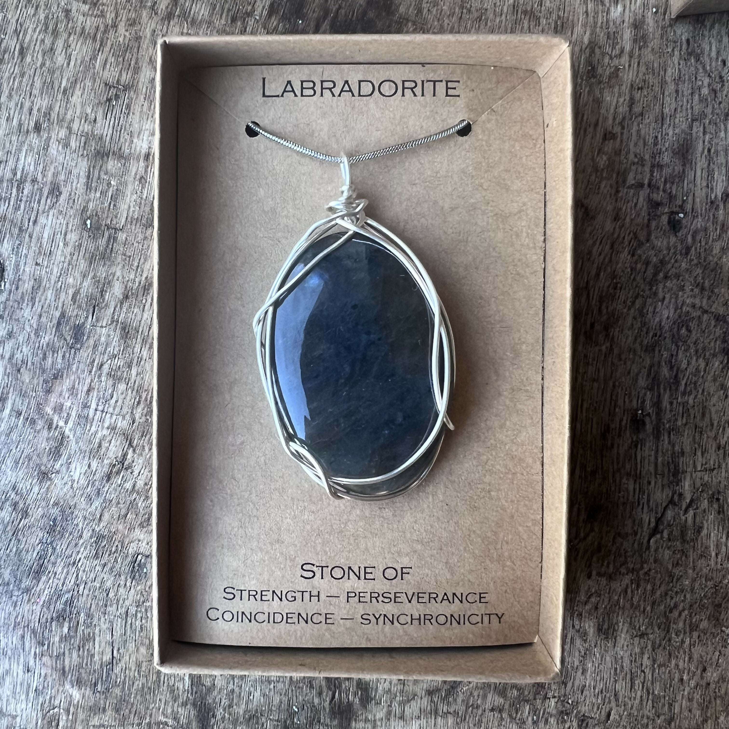 Labradorite Wire Wrapped Pendant