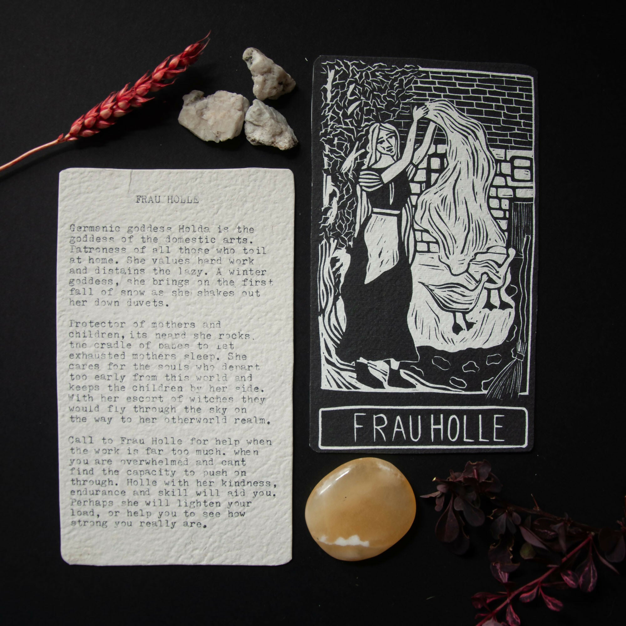 FRAU HOLLE GODDESS ALTAR CARD