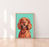 Spaniel Ginger Red Setter Dog Art Print