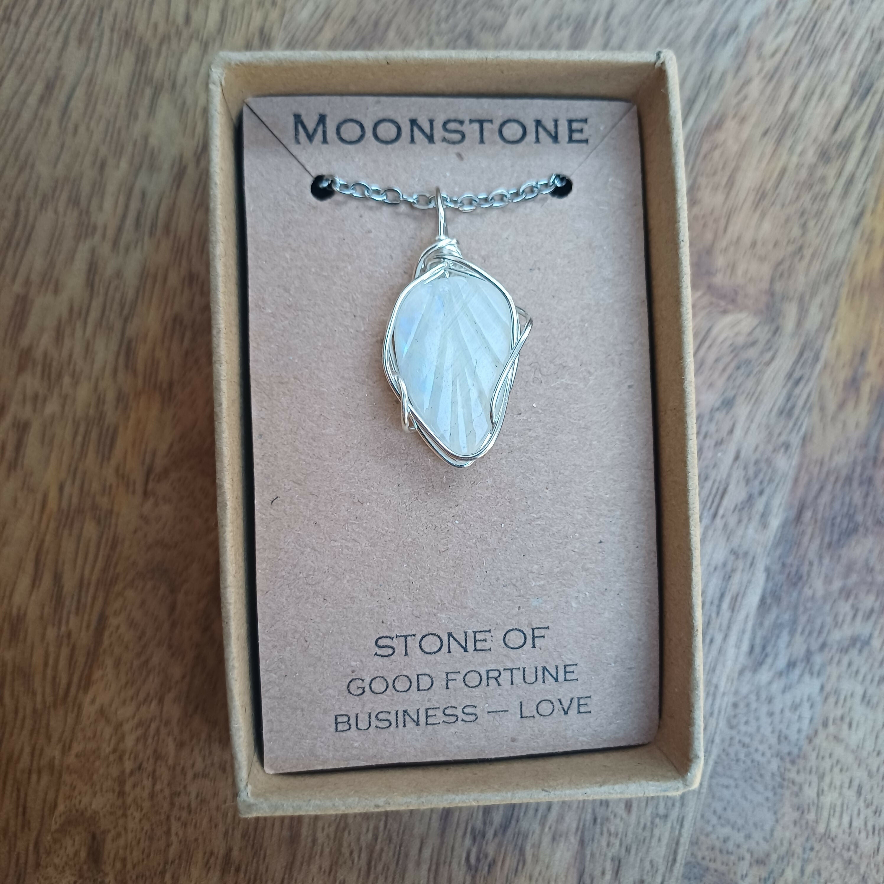 Moonstone Wire Wrapped Pendant