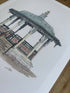 Hull Attractions of the Avenues Watercolour Print A4 / Pearson Park Bandstand
