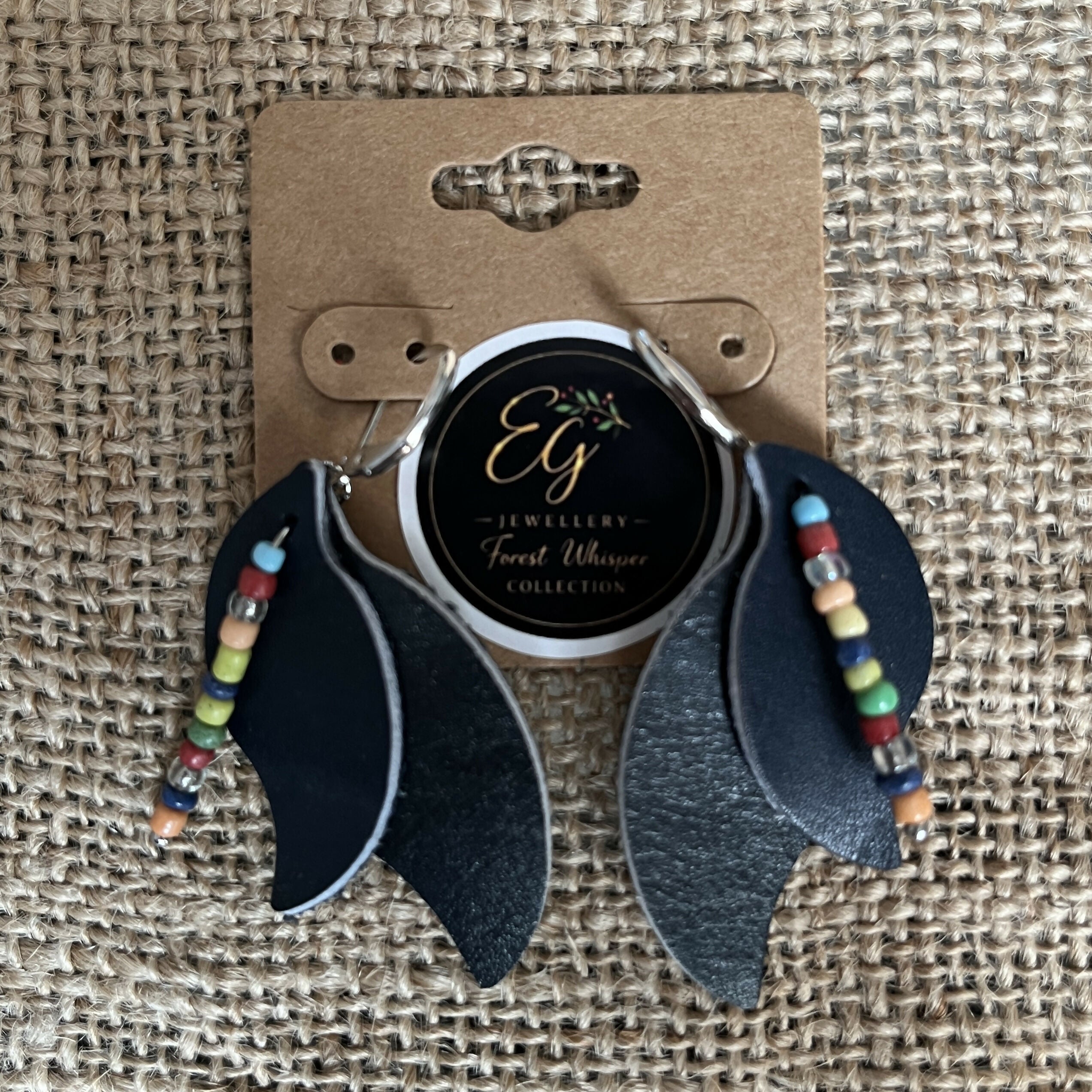 Forest Whisper Boho Leaf Earrings – Midnight Garden