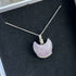 Handmade Sterling Silver Kunzite Moon Necklace