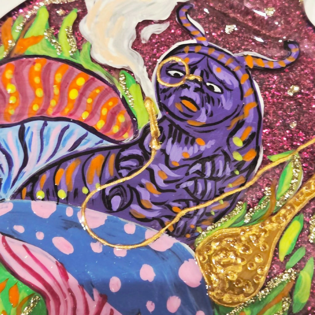 The Caterpillar Glass Wall Décor