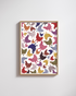Rainbow Hens A4 Hand Illustrated Poster