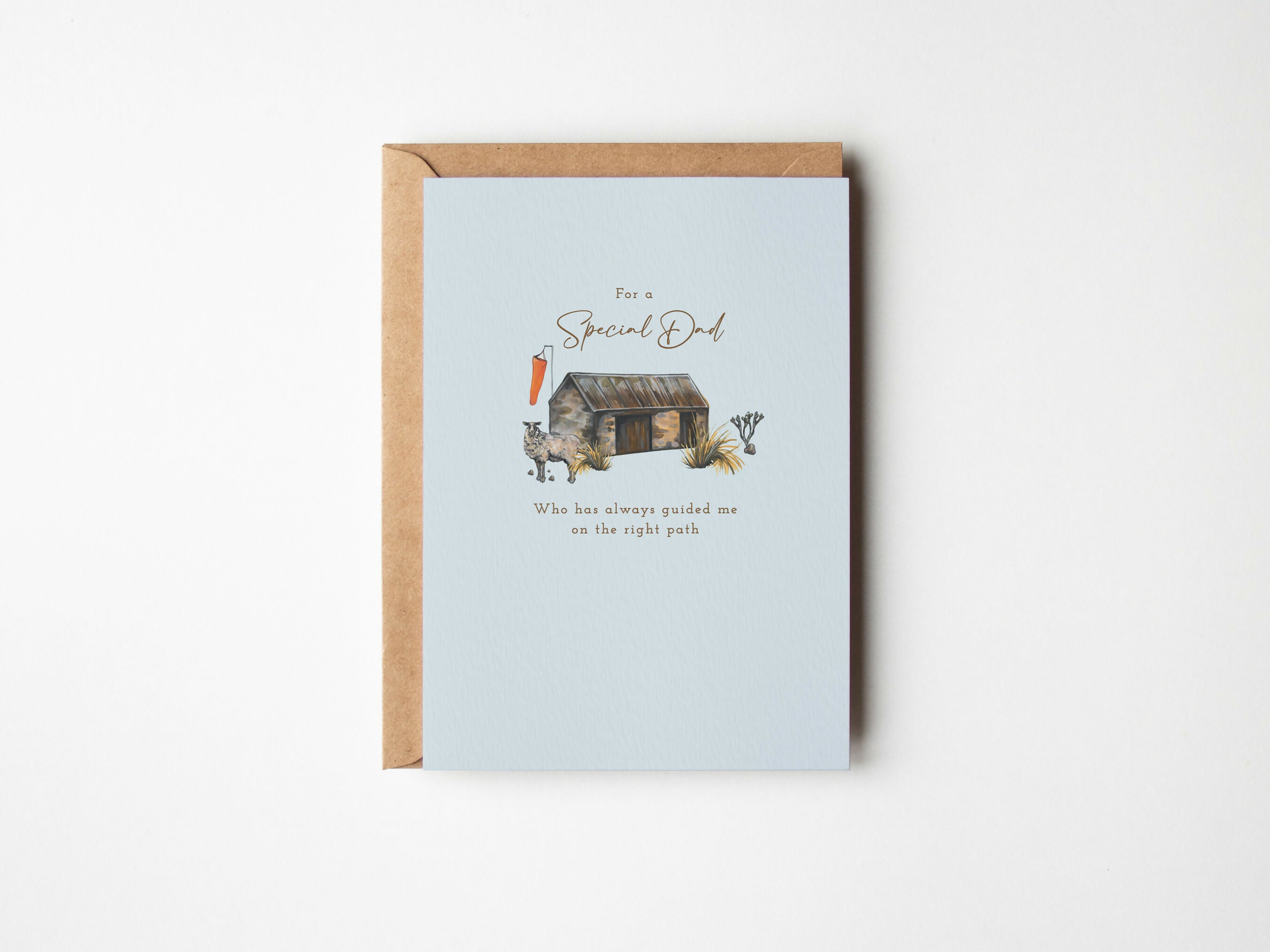 For A Special Dad, Coastal A6 Greetings Card