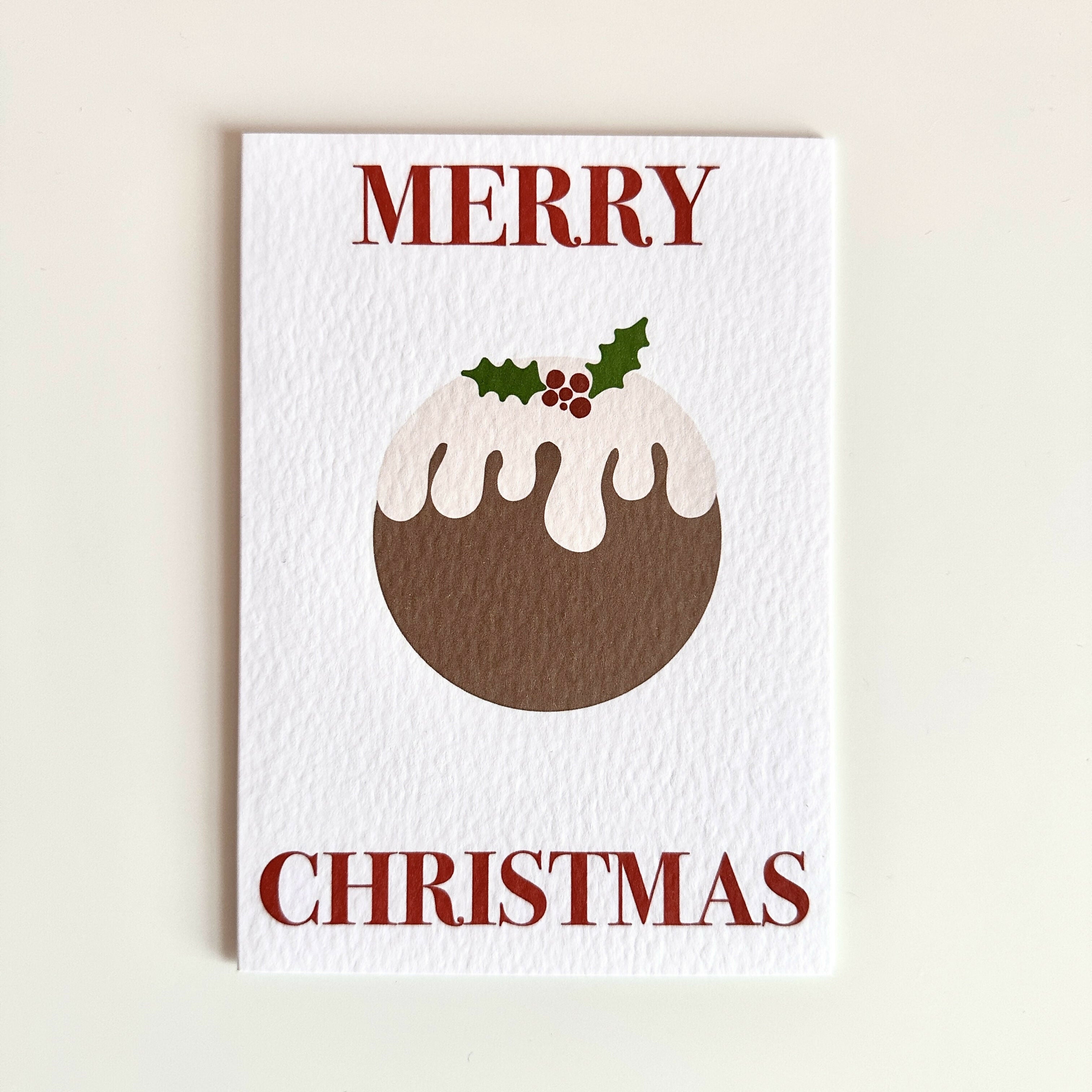 Christmas Pudding Merry Christmas Card