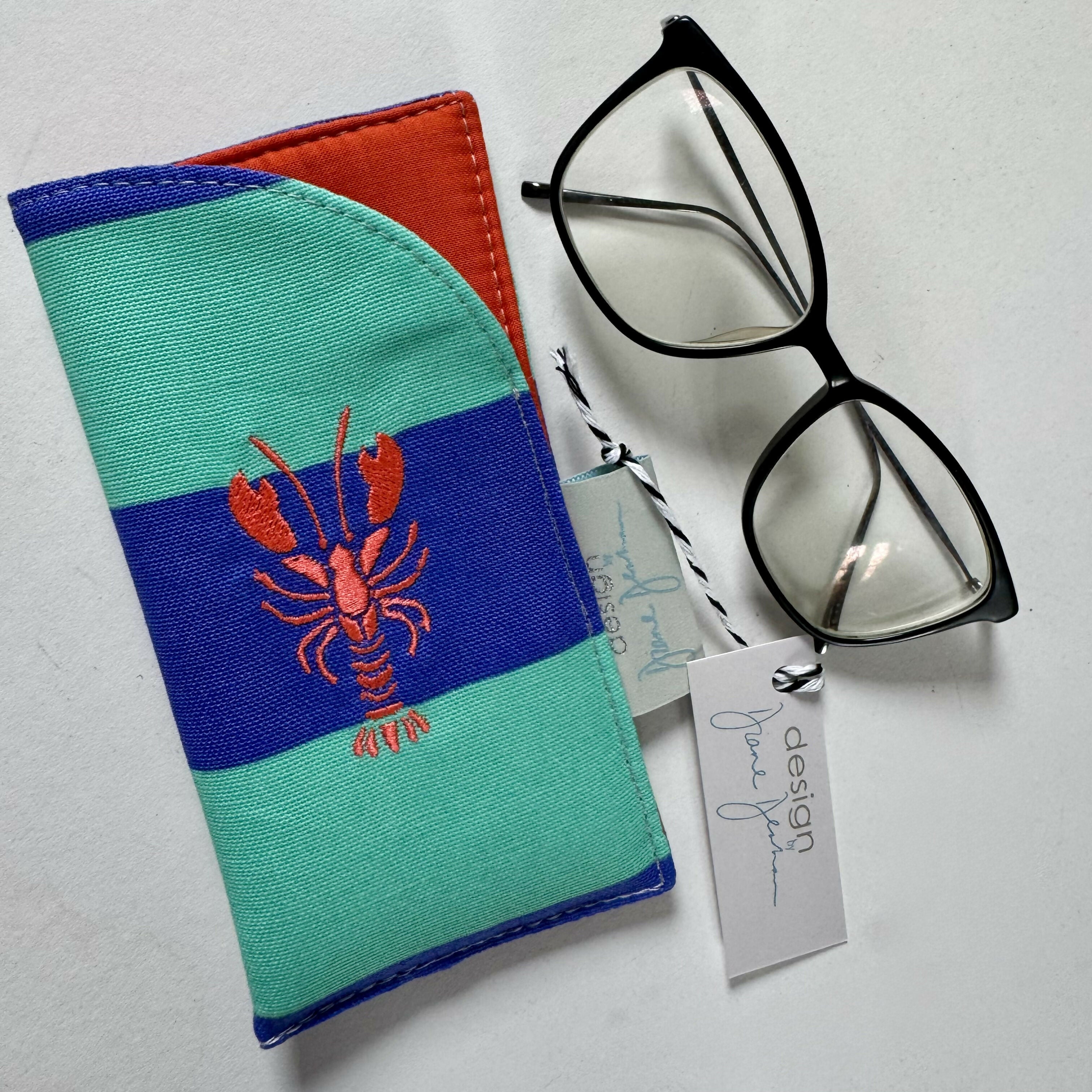 Embroidered Large Slip In Glasses Case