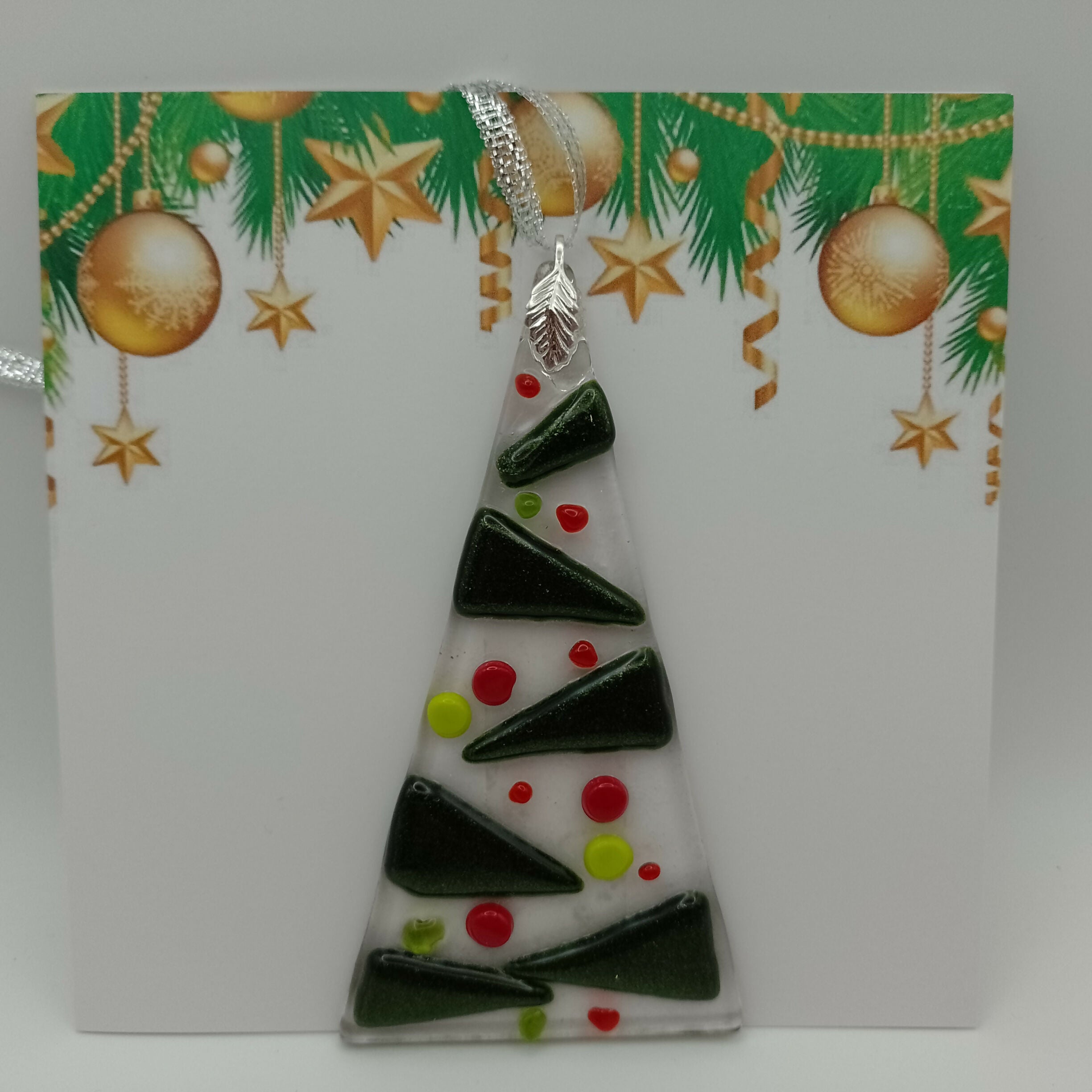Fused Glass Christmas Card