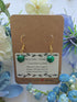 Malachite Earrings on Gold Coloured Sterling Silver Plated Hooks