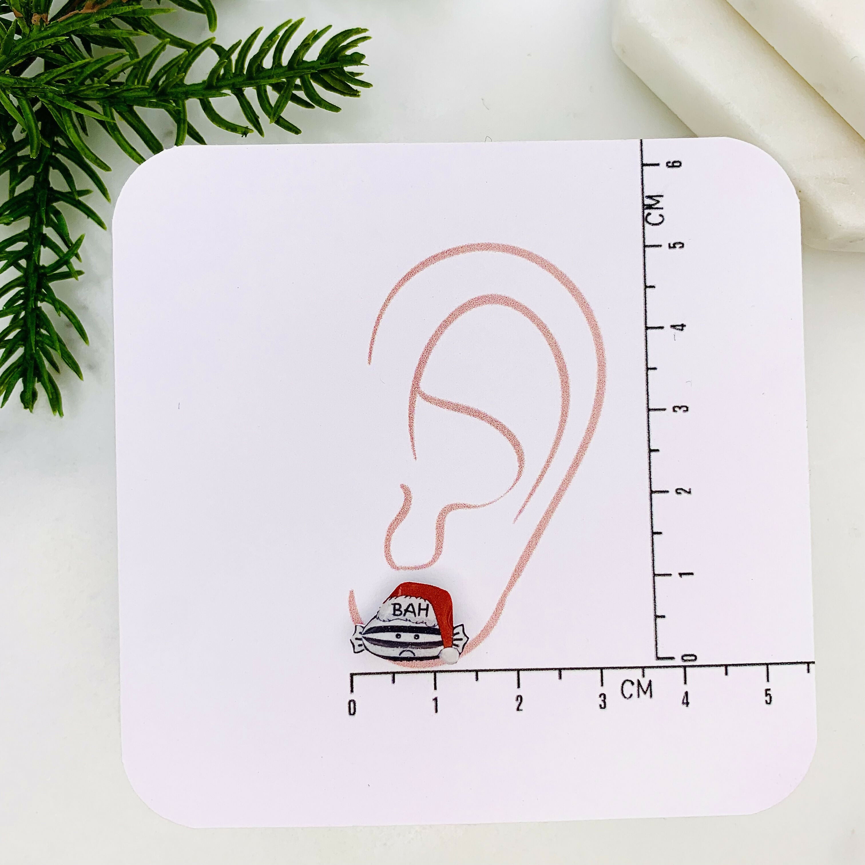 Bah Humbug Sweet Christmas Stud Earrings.